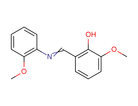 Molecular Structure of 17390-29-3 (Phenol, 2-methoxy-6-[[(2-methoxyphenyl)imino]methyl]-)