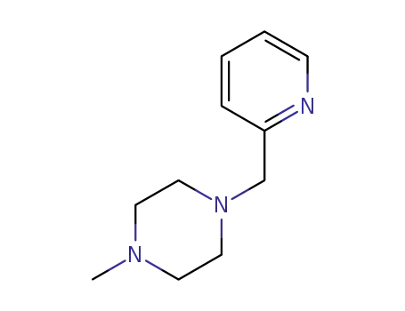 Molecular Structure of 100158-57-4 (Piperazine, 1-methyl-4-(2-pyridinylmethyl)- (9CI))