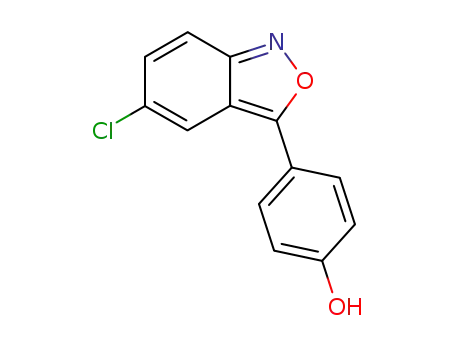 Molecular Structure of 67445-85-6 (5-Chloro-3-(4-hydroxyphenyl)-2,1-benzisoxazole)