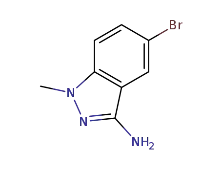 Molecular Structure of 1000018-06-3 (5-Bromo-1-methyl-1H-indazol-3-ylamine)