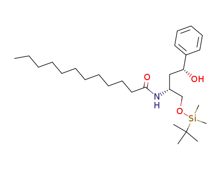 Dodecanoic acid [(1R,3R)-1-(tert-butyl-dimethyl-silanyloxymethyl)-3-hydroxy-3-phenyl-propyl]-amide