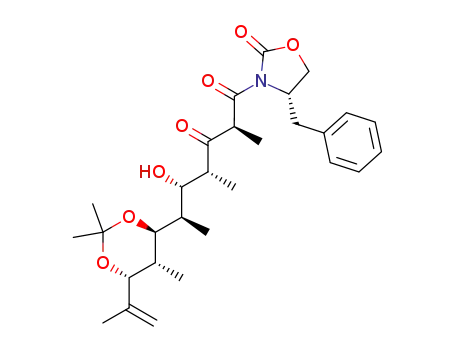 (4S)-4-benzyl-3-<(2S,4R,5S,6R)-5-hydroxy-6-<(4S,5R,6R)-6-isopropenyl-2,2,5-trimethyl-1,3-dioxan-4-yl>-2,4-dimethyl-3-oxoheptanoyl>-2-oxazolidinone