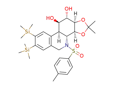 (3aS,3bR,9bR,10R,11S,11aR)-2,2-dimethyl-4-(4-methylphenylsulfonyl)-7,8-di(trimethylsilyl)-3a,3b,4,5,9b,10,11,11a-octahydro[1,3]dioxolo[4,5-c]phenanthridine-10,11-diol