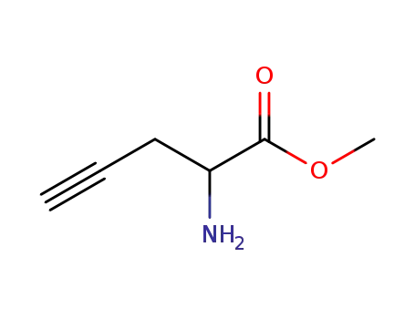 Molecular Structure of 70837-20-6 (4-Pentynoic acid, 2-amino-, methyl ester)