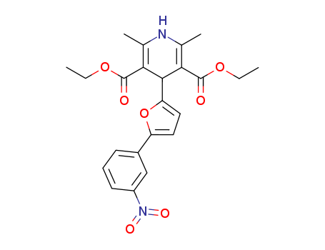 3,5-Pyridinedicarboxylic acid,  1,4-dihydro-2,6-dimethyl-4-[5-(3-nitrophenyl)-2-furanyl]-, diethyl ester