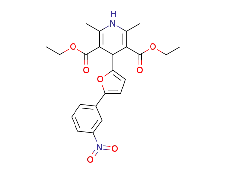 3,5-Pyridinedicarboxylic acid,
1,4-dihydro-2,6-dimethyl-4-[5-(3-nitrophenyl)-2-furanyl]-, diethyl ester