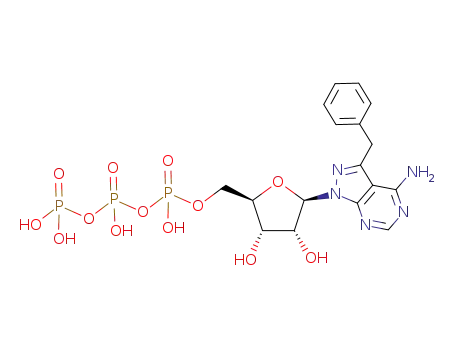 Molecular Structure of 476371-80-9 (4-Amino-3-benzyl-1H-pyrazolo[3,4-d]pyrimidine-1-(β-D-ribofuranosyl-5’-triphosphate))
