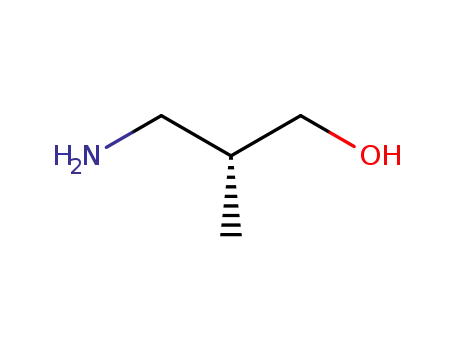 Molecular Structure of 104154-93-0 (1-Propanol, 3-amino-2-methyl-, (R)-)