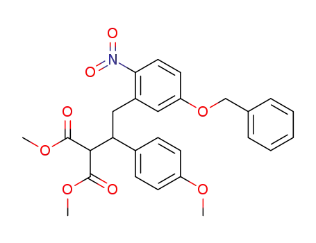 2-[2-(5-Benzyloxy-2-nitro-phenyl)-1-(4-methoxy-phenyl)-ethyl]-malonic acid dimethyl ester