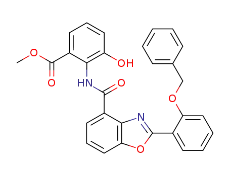 methyl 3-hydroxy-2-{[2-(benzyloxyphenyl)-1,3-benzoxazol-4-yl]carbonyl}aminobenzoate