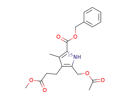 benzyl 5-(acetoxymethyl)-4-<2-(methoxycarbonyl)ethyl>-3,5-dimethyl-((15)N)pyrrole-2-carboxylate
