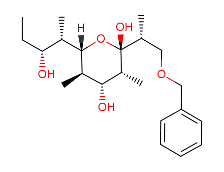 (2R,3R,4R,5R,6S)-2-((R)-2-Benzyloxy-1-methyl-ethyl)-6-((1S,2R)-2-hydroxy-1-methyl-butyl)-3,5-dimethyl-tetrahydro-pyran-2,4-diol