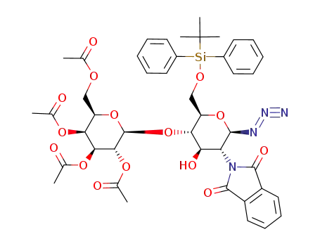 O-(2,3,4,6-tetra-O-acetyl-β-D-galactopyranosyl)-(1*4)-6-O-tert-butyldiphenylsilyl-2-deoxy-2-phthalimido-β-D-glucopyranosyl azide