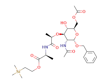 (S)-2-[(R)-2-((2R,3S,4R,5R,6S)-2-Acetoxymethyl-5-acetylamino-6-benzyloxy-3-hydroxy-tetrahydro-pyran-4-yloxy)-propionylamino]-propionic acid 2-trimethylsilanyl-ethyl ester