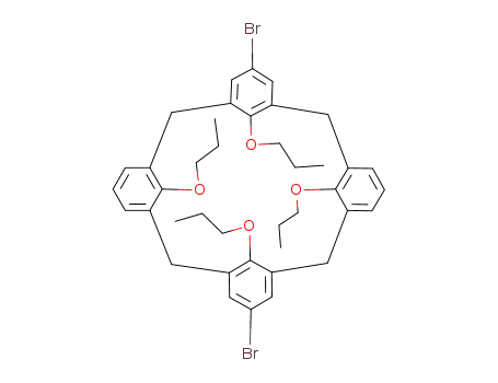 Molecular Structure of 172472-58-1 (5,17-dibromo-25,26,27,28-tetra-n-propylcalix[4]arene)