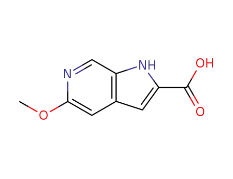 Molecular Structure of 17288-36-7 (5-Methoxy-1H-pyrrolo[2,3-c]pyridine-2-carboxylic acid)