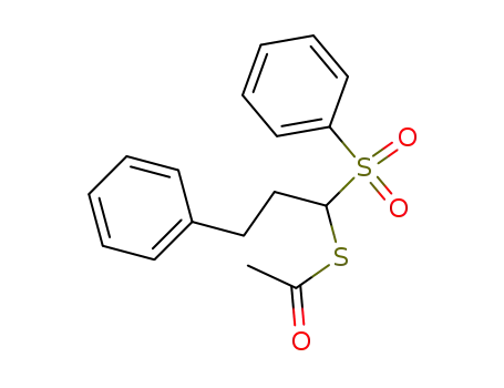 Thioacetic acid S-(1-benzenesulfonyl-3-phenyl-propyl) ester