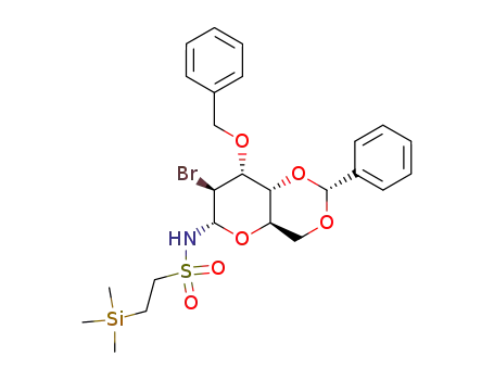 2-Trimethylsilanyl-ethanesulfonic acid ((2R,4aR,6S,7S,8R,8aR)-8-benzyloxy-7-bromo-2-phenyl-hexahydro-pyrano[3,2-d][1,3]dioxin-6-yl)-amide