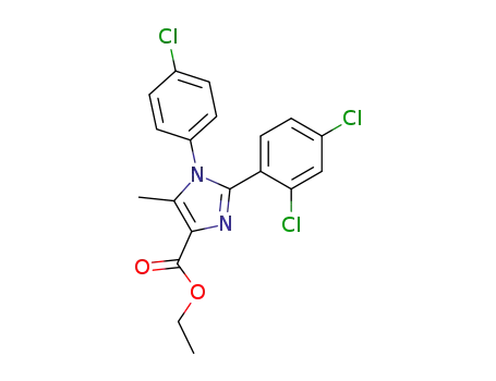 1H-Imidazole-4-carboxylic acid,
1-(4-chlorophenyl)-2-(2,4-dichlorophenyl)-5-methyl-, ethyl ester