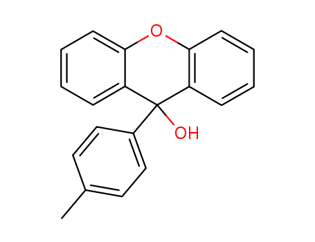 Molecular Structure of 29903-57-9 (9H-Xanthen-9-ol, 9-(4-methylphenyl)-)