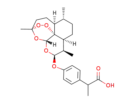Molecular Structure of 861841-29-4 (β-4-carboxy-(α-methyl)methenylphenyl-dihydroartemisinin ether)