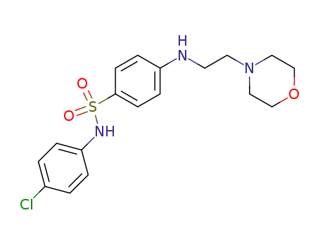 Molecular Structure of 415963-30-3 (N-(4-chlorophenyl)-4-{[2-(4-morpholinyl)ethyl]amino}benzenesulfonamide)