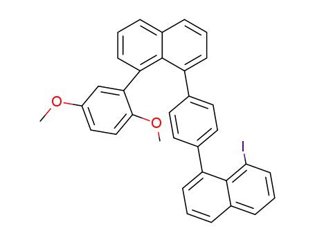 1-iodo-8-[4'-(8''-[2''',5'''-dimethoxyphenyl]-1''-naphthyl)-1'-phenyl]naphthalene
