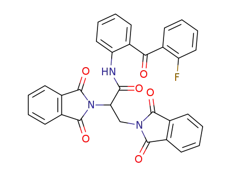 Molecular Structure of 103343-35-7 (N-(2'-Fluorobenzoylphenyl)-2,3-diphthalylaminopropionylamide)