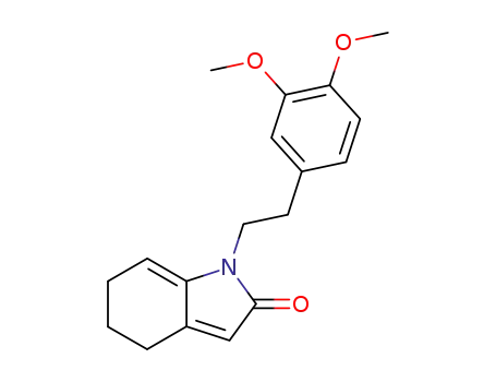 Molecular Structure of 94997-16-7 (2H-Indol-2-one, 1-[2-(3,4-dimethoxyphenyl)ethyl]-1,4,5,6-tetrahydro-)