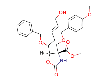 methyl (4S,5R)-5-[(E,R)-1-benzyloxy-5-hydroxypent-3-en-1-yl]-4-(4-methoxybenzyloxymethyl)-2-oxooxazolidine-4-carboxylate