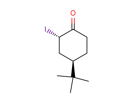 Molecular Structure of 77299-79-7 (trans 2-α-iodo-4-t-butyl-cyclohexanone)