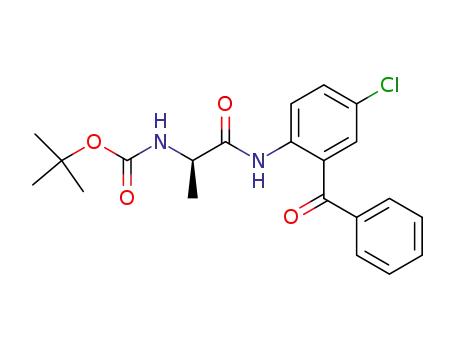 Molecular Structure of 259144-43-9 (2-N-(N'-Boc-D-alanyl)amino-5-chlorobenzophenone)