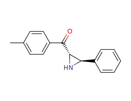 Molecular Structure of 101854-82-4 (Methanone, (4-methylphenyl)[(2R,3S)-3-phenyl-2-aziridinyl]-, rel-)