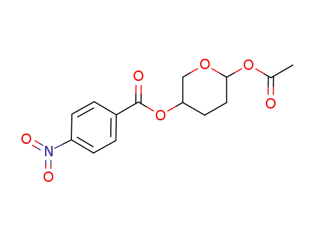 Molecular Structure of 645412-89-1 (2H-Pyran-2,5-diol, tetrahydro-, 2-acetate 5-(4-nitrobenzoate))