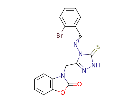 3-[(4-{[(2-bromophenyl)methylidene]amino}-5-thioxo-1,2,4-triazol-3-yl)methyl]-2(3H)-benzoxazolone