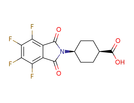 Molecular Structure of 473435-62-0 (cis-4-(3,4,5,6-tetrafluorophthaloylamino)cyclohexanecarboxylic acid)