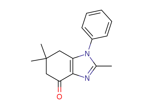 Molecular Structure of 116344-04-8 (4H-Benzimidazol-4-one, 1,5,6,7-tetrahydro-2,6,6-trimethyl-1-phenyl-)