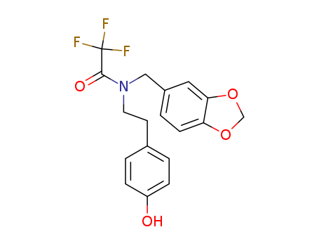 Acetamide,N-(1,3-benzodioxol-5-ylmethyl)-2,2,2-trifluoro-N-[2-(4-hydroxyphenyl)ethyl]- cas  40135-88-4