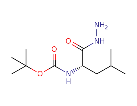 Molecular Structure of 77284-59-4 (tert-Butyl [(1S)-1-(hydrazinocarbonyl)-3-methylbutyl]carbamate)