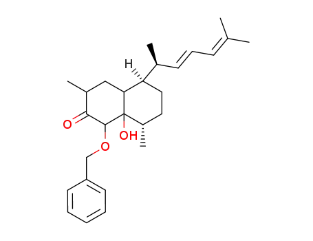 (5R,8S)-1-Benzyloxy-5-((E)-(S)-1,5-dimethyl-hexa-2,4-dienyl)-8a-hydroxy-3,8-dimethyl-octahydro-naphthalen-2-one
