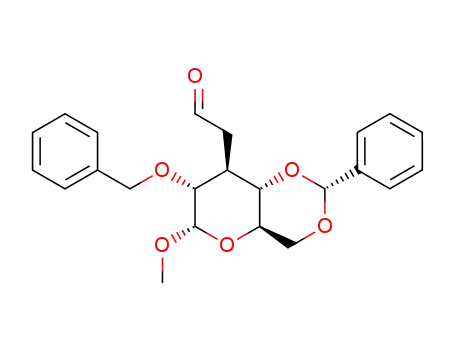 methyl 2-O-benzyl-4,6-O-benzylidene-3-deoxy-3-(2-ethanal)-α-D-glucopyranoside