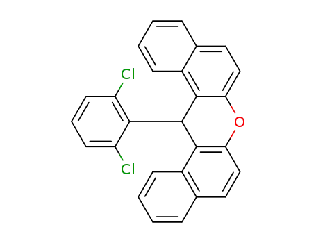 Molecular Structure of 68828-00-2 (14-(2,6-dichlorophenyl)-14H-dibenzo[a,j]xanthene)