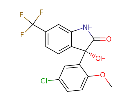 (+)-3-(5-chloro-2-methoxyphenyl)-1,3-dihydro-3-hydroxy-6-(trifluoromethyl)-2H-indol-2-one