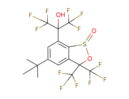 5-tert-butyl-7-<2,2,2-trifluoro-1-hydroxy-1-(trifluoromethyl)ethyl>-3,3-bis(trifluoromethyl)-3H-2,1-benzoxathiole 1-oxide