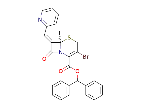 5-Thia-1-azabicyclo[4.2.0]oct-2-ene-2-carboxylic acid,
3-bromo-8-oxo-7-(2-pyridinylmethylene)-, diphenylmethyl ester,
(6R,7Z)-