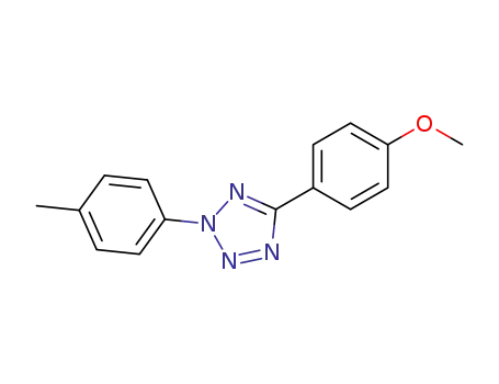 Molecular Structure of 38446-59-2 (2H-Tetrazole, 5-(4-methoxyphenyl)-2-(4-methylphenyl)-)