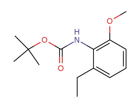 Molecular Structure of 398136-31-7 (TERT-BUTYL 2-ETHYL-6-METHOXYPHENYLCARBAMATE)