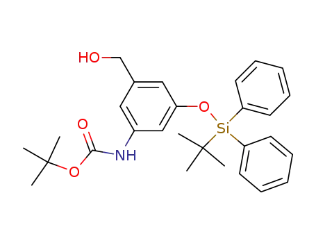 Carbamic acid,
[3-[[(1,1-dimethylethyl)diphenylsilyl]oxy]-5-(hydroxymethyl)phenyl]-,
1,1-dimethylethyl ester