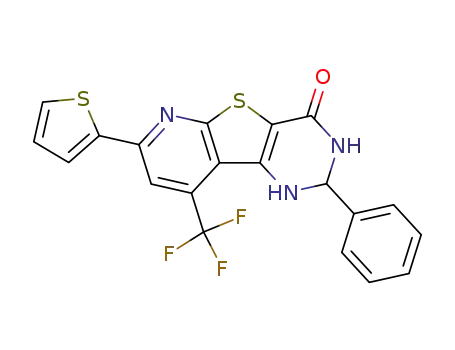 2-phenyl-7-(2-thienyl)-9-(trifluoromethyl)-2,3-dihydropyrido[3',2':4,5]thieno[3,2-d]pyrimidin-4(1H)-one