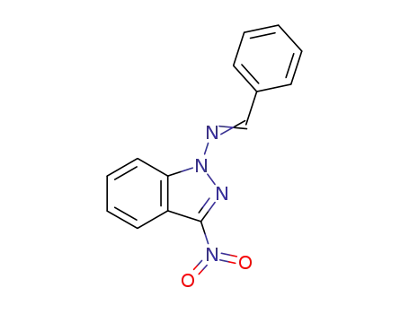 Molecular Structure of 185011-20-5 (1H-Indazol-1-amine, 3-nitro-N-(phenylmethylene)-)